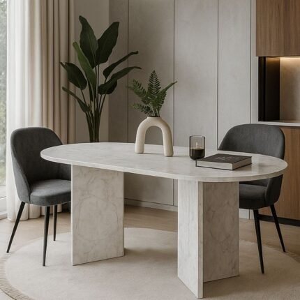 Βρες το Τραπέζι Cortado Megapap χρώμα λευκό εφέ μαρμάρου 138x80x75εκ. σε μοναδική τιμή στο clickforshop.gr