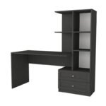 Γραφείο εργασίας Mantra Megapap χρώμα ανθρακί 150x60x152εκ. - Image 5