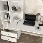 Γραφείο εργασίας Mantra Megapap χρώμα λευκό 155x60x152εκ. - Image 4