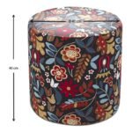 Σκαμπώ κύλινδρος Dalbi Megapap υφασμάτινο χρώμα πολύχρωμο 40x40x40εκ. - Image 4