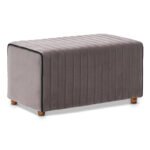 Βρες το Σκαμπώ Mabel Megapap βελούδινο χρώμα γκρι 80x40x40εκ. σε μοναδική τιμή στο clickforshop.gr