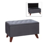 Βρες το Σκαμπώ - Ταμπουρέ Lotus Megapap βελούδινο χρώμα ανθρακί 90x40x50εκ. σε μοναδική τιμή στο clickforshop.gr