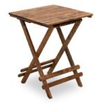 Βρες το Τραπέζι πτυσσόμενο Queen Megapap από ξύλο οξιάς σε χρώμα καρυδί εμποτισμού 60x60x75εκ. σε μοναδική τιμή στο clickforshop.gr