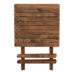 Τραπέζι πτυσσόμενο Queen Megapap από ξύλο οξιάς σε χρώμα καρυδί εμποτισμού 60x60x75εκ. - Image 5