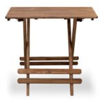 Τραπέζι πτυσσόμενο Queen Megapap από ξύλο οξιάς σε χρώμα καρυδί εμποτισμού 70x60x75εκ. - Image 3