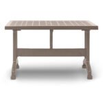 Τραπέζι πολυπροπυλενίου Callan Megapap χρώμα cappuccino 120x70x73εκ. - Image 3