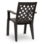 Πολυθρόνα πολυπροπυλενίου Kira Megapap χρώμα καφέ 58x52x87εκ. - Image 3