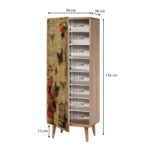 Παπουτσοθήκη - Ντουλάπι Soho Megapap χρώμα sonoma 50x38x135εκ. - Image 5