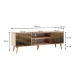Έπιπλο τηλεόρασης Soho Megapap χρώμα sonoma 140x40x50 εκ. - Image 5