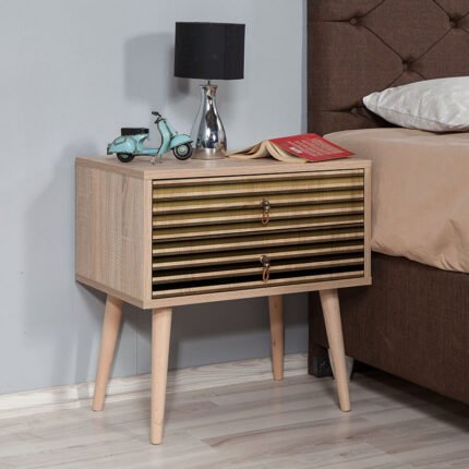 Βρες το Κομοδίνο Soho Megapap χρώμα sonoma 60x40x61εκ. σε μοναδική τιμή στο clickforshop.gr