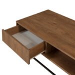 Τραπεζάκι σαλονιού Amedeo Megapap χρώμα καρυδί 120x60x43εκ. - Image 5