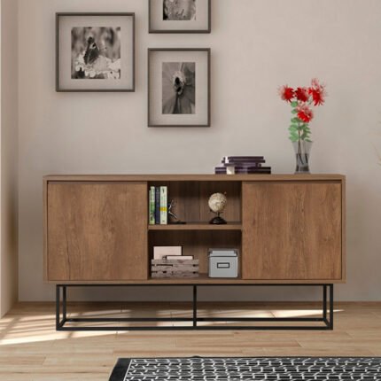 Βρες το Μπουφές Amedeo Megapap χρώμα καρυδί 140x36x72εκ. σε μοναδική τιμή στο clickforshop.gr