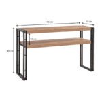 Κονσόλα Atlas Megapap χρώμα atlantic pine 140x35x80εκ. - Image 4