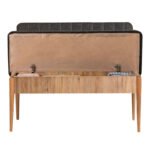 Καναπές διθέσιος - Παγκάκι Alden Megapap από μελαμίνη - ύφασμα χρώμα ανθρακί 110x40x85εκ. - Image 3