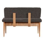 Καναπές διθέσιος - Παγκάκι Alden Megapap από μελαμίνη - ύφασμα χρώμα ανθρακί 110x40x85εκ. - Image 5