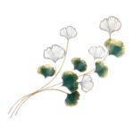 Βρες το Διακοσμητικό τοίχου Flower Megapap μεταλλικό χρώμα χρυσό - πράσινο 120x100εκ. σε μοναδική τιμή στο clickforshop.gr