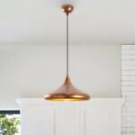 Φωτιστικό οροφής Barek Megapap E27 μεταλλικό μονόφωτο χρώμα bronze Φ34x119εκ. - Image 2