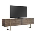 Βρες το Έπιπλο τηλεόρασης Luxe Megapap χρώμα καρυδί - χρυσό 180x30x50εκ. σε μοναδική τιμή στο clickforshop.gr