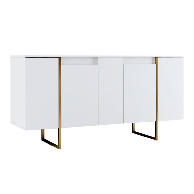 Μπουφές Luxe Megapap χρώμα λευκό - χρυσό 160x35x80εκ. Βρες το Μπουφές Luxe Megapap χρώμα λευκό - χρυσό 160x35x80εκ. σε μοναδική τιμή στο clickforshop.gr