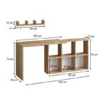 Γραφείο εργασίας Blake Megapap χρώμα φυσικό οξιάς 145x45x74εκ. - Image 4