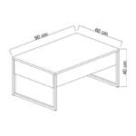 Τραπεζάκι σαλονιού Luxe Megapap χρώμα ανθρακί - χρυσό 90x60x40εκ. - Image 5