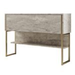 Μπουφές Luxe Megapap χρώμα travertine - χρυσό 120x30x80εκ. - Image 3