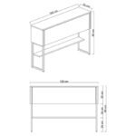 Μπουφές Luxe Megapap χρώμα travertine - χρυσό 120x30x80εκ. - Image 4