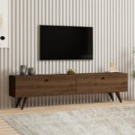 Βρες το Έπιπλο τηλεόρασης Paris Megapap χρώμα καρυδί 160x25x35εκ. σε μοναδική τιμή στο clickforshop.gr
