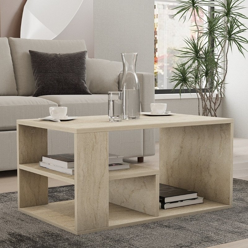 Τραπεζάκι σαλονιού Rodom Megapap χρώμα travertine 80x50x40εκ. Βρες το Τραπεζάκι σαλονιού Rodom Megapap χρώμα travertine 80x50x40εκ. σε μοναδική τιμή στο clickforshop.gr