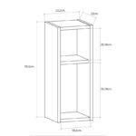 Κομοδίνο επιτοίχιο Sault Megapap χρώμα ανθρακί 23,2x22x59,6εκ. - Image 5