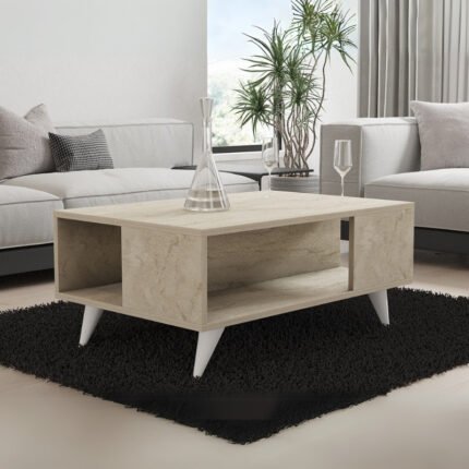 Βρες το Τραπεζάκι σαλονιού Yuka Megapap χρώμα travertine 90x60x39