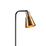 Φωτιστικό δαπέδου Balbin Megapap E27 μεταλλικό χρώμα μαύρο - χρυσό vintage Ø30x120εκ. - Image 3