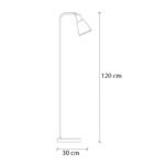 Φωτιστικό δαπέδου Balbin Megapap E27 μεταλλικό χρώμα μαύρο - χρυσό vintage Ø30x120εκ. - Image 4