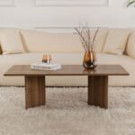 Τραπεζάκι σαλονιού Sabin Megapap χρώμα καρυδί 119x60x40εκ. - Image 3