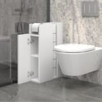 Ντουλάπι μπάνιου Paper Megapap χρώμα λευκό 17x42x66εκ. - Image 2