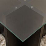 Τραπεζάκι σαλονιού Vetrino Megapap γυάλινο χρώμα black wood 105x65x40εκ. - Image 4