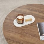 Τραπεζάκι σαλονιού Soleil Megapap χρώμα καρυδί Ø90x40εκ. - Image 4