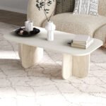 Βρες το Τραπεζάκι σαλονιού Becaj Megapap χρώμα sandstone - travertine 120x60x41