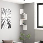 Ραφιέρα τοίχου γωνιακή Zikzak Megapap χρώμα λευκό 25x25x105,4εκ. - Image 3