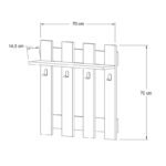 Κρεμάστρα τοίχου Carina Megapap χρώμα sapphire oak 70x18x70εκ. - Image 3