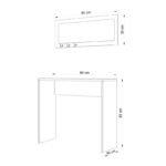Κονσόλα με καθρέπτη Cosenza Megapap χρώμα oak 80x30x82εκ. - Image 4