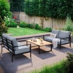 Βρες το Σαλόνι κήπου Ermis Megapap σετ 3 τμχ μέταλλο - ξύλο χρώμα μαύρο - γκρι σε μοναδική τιμή στο clickforshop.gr