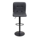 Σκαμπό μπαρ Carmelo Megapap με ρυθμιζόμενο ύψος PU μαύρο - βάση μαύρο ματ 45x42x90/113εκ. - Image 4