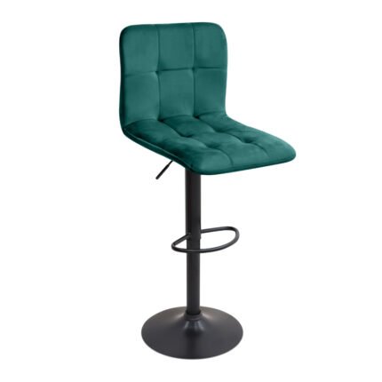 Βρες το Σκαμπό μπαρ Carmelo Megapap με ρυθμιζόμενο ύψος βελούδο κυπαρισσί - βάση μαύρο ματ 45x42x90/113εκ. σε μοναδική τιμή στο clickforshop.gr