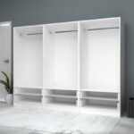 Ντουλάπα ρούχων Ricardo Megapap εξάφυλλη με συρτάρια χρώμα λευκό 240x51,8x181εκ. - Image 3