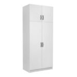 Βρες το Ντουλάπα ρούχων Victoria Megapap δίφυλλη με πατάρι χρώμα λευκό 100x60x240εκ. σε μοναδική τιμή στο clickforshop.gr