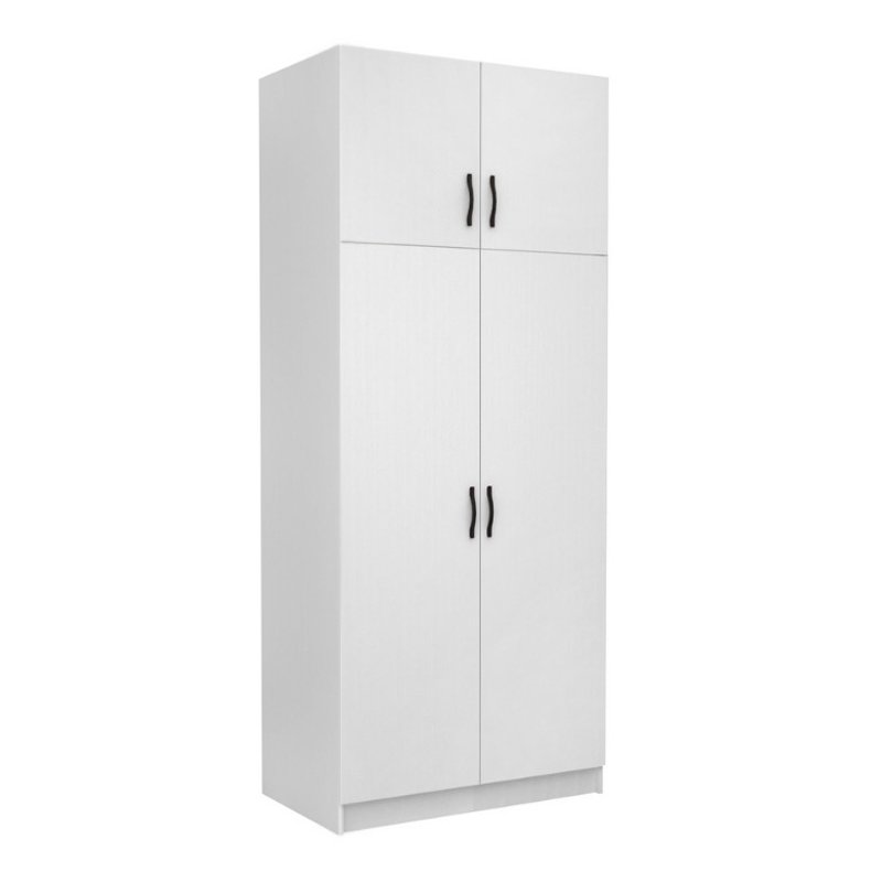 Ντουλάπα ρούχων Victoria Megapap δίφυλλη με πατάρι χρώμα λευκό 100x60x240εκ. Βρες το Ντουλάπα ρούχων Victoria Megapap δίφυλλη με πατάρι χρώμα λευκό 100x60x240εκ. σε μοναδική τιμή στο clickforshop.gr