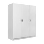 Βρες το Ντουλάπα ρούχων Victoria Megapap τρίφυλλη χρώμα λευκό 150x60x181εκ. σε μοναδική τιμή στο clickforshop.gr