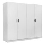 Βρες το Ντουλάπα ρούχων Victoria Megapap τετράφυλλη χρώμα λευκό 200x60x181εκ. σε μοναδική τιμή στο clickforshop.gr