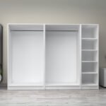 Ντουλάπα ρούχων Victoria Megapap πεντάφυλλη χρώμα λευκό 250x60x181εκ. - Image 3